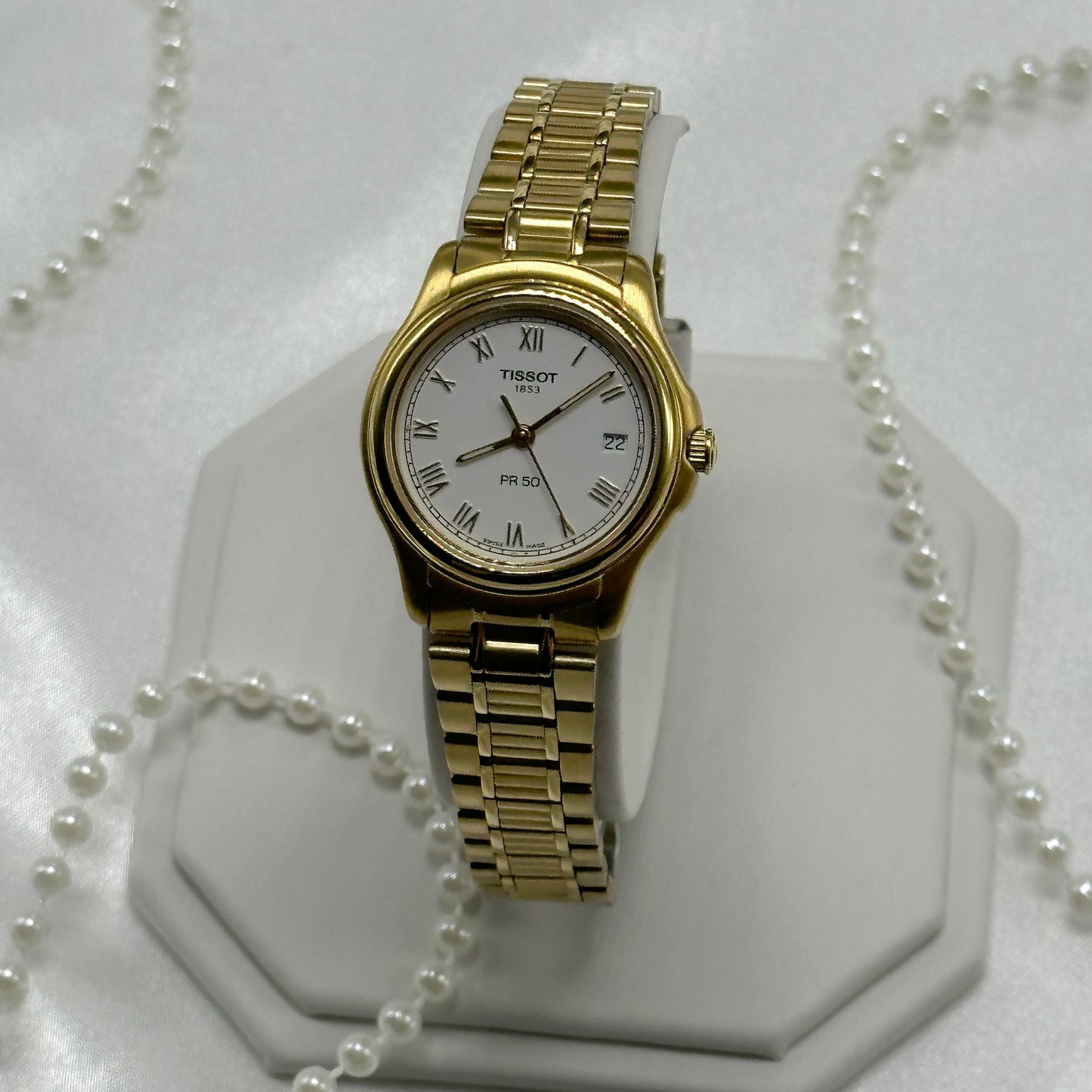 Tissot 1853 Pro 50 gold tone Swiss made watch with date display
