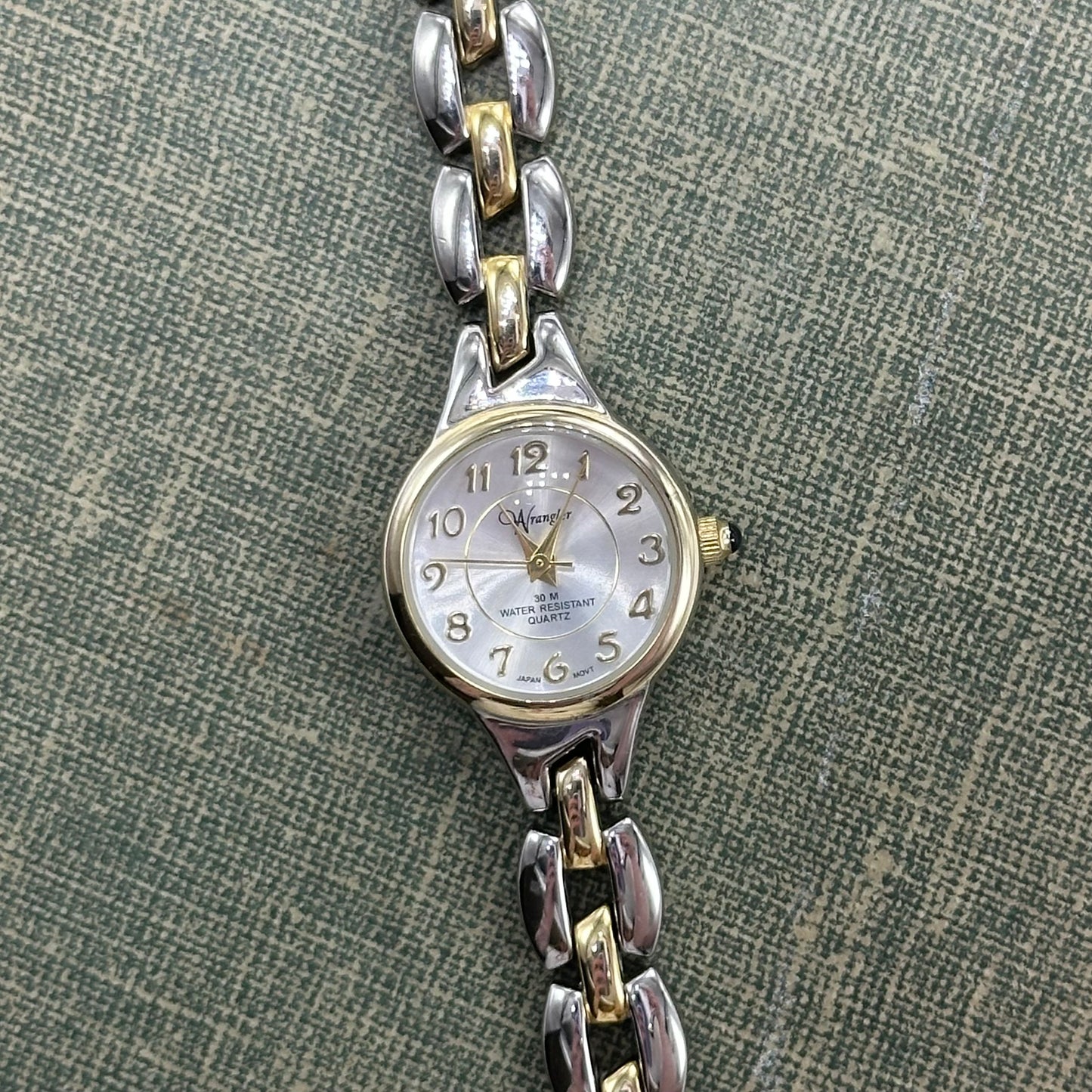 Two-Tone Wranger Watch with Blue Crown