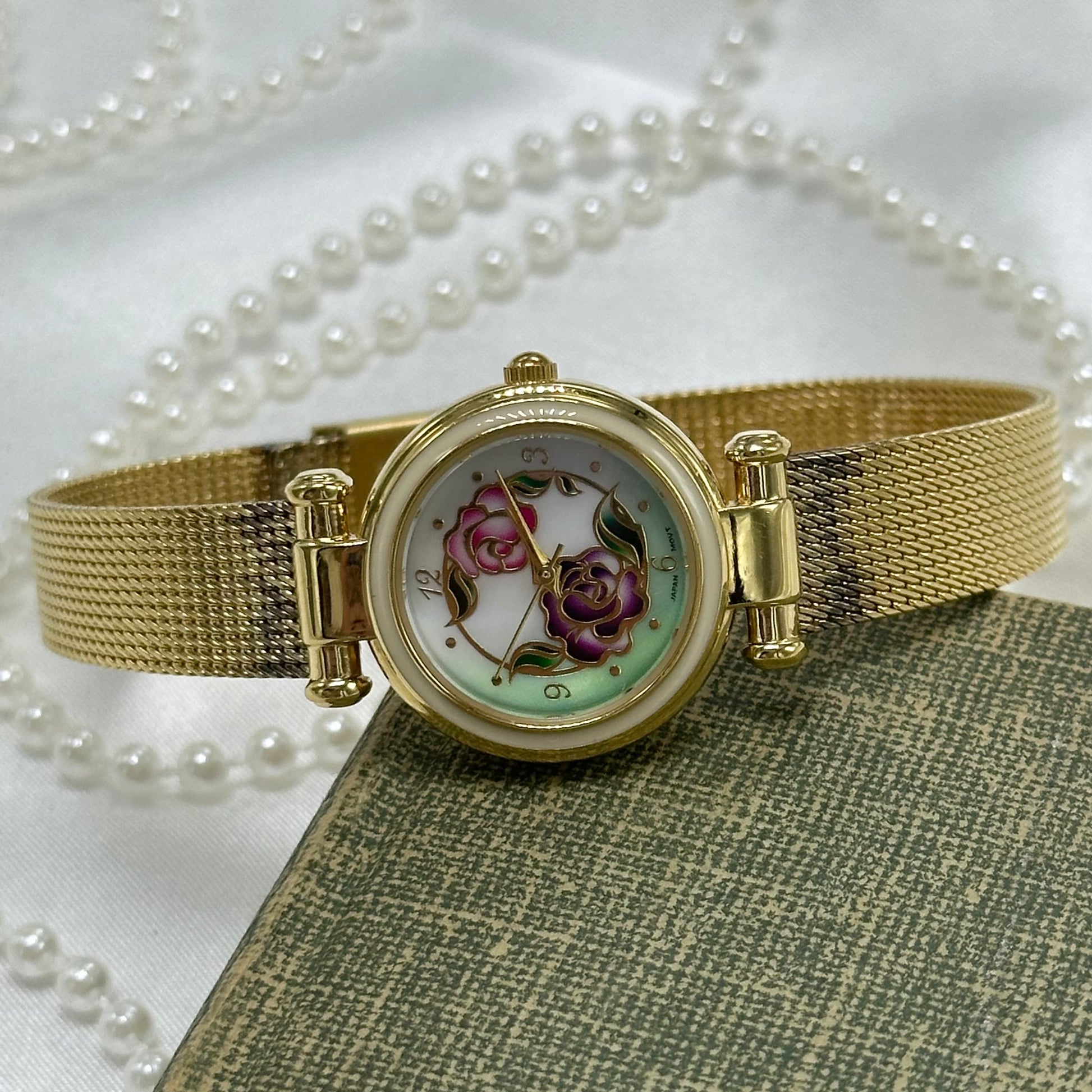 Vintage Gold Flower Dial Avon Watch