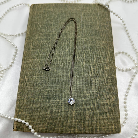 Vintage Single Stone Necklace