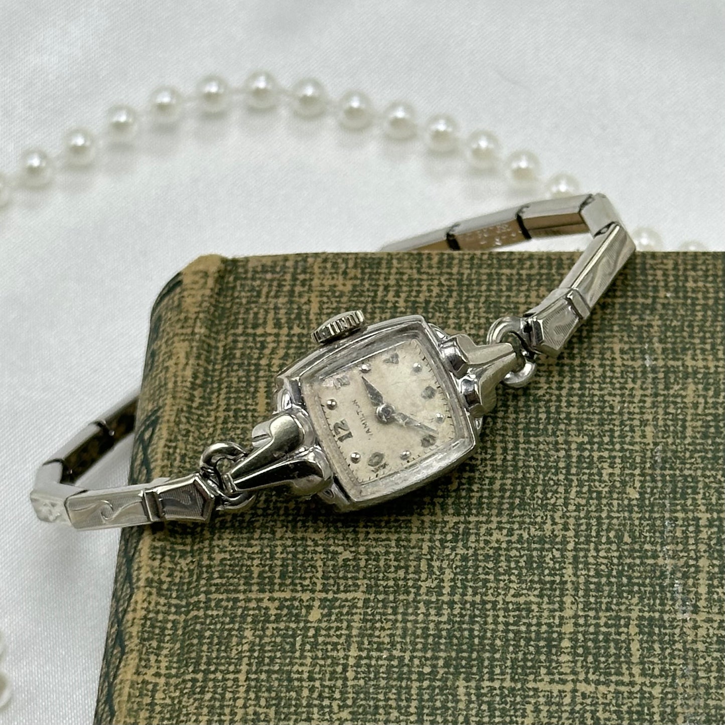 Vintage silver Hamilton 10k gold filled manual winding watch