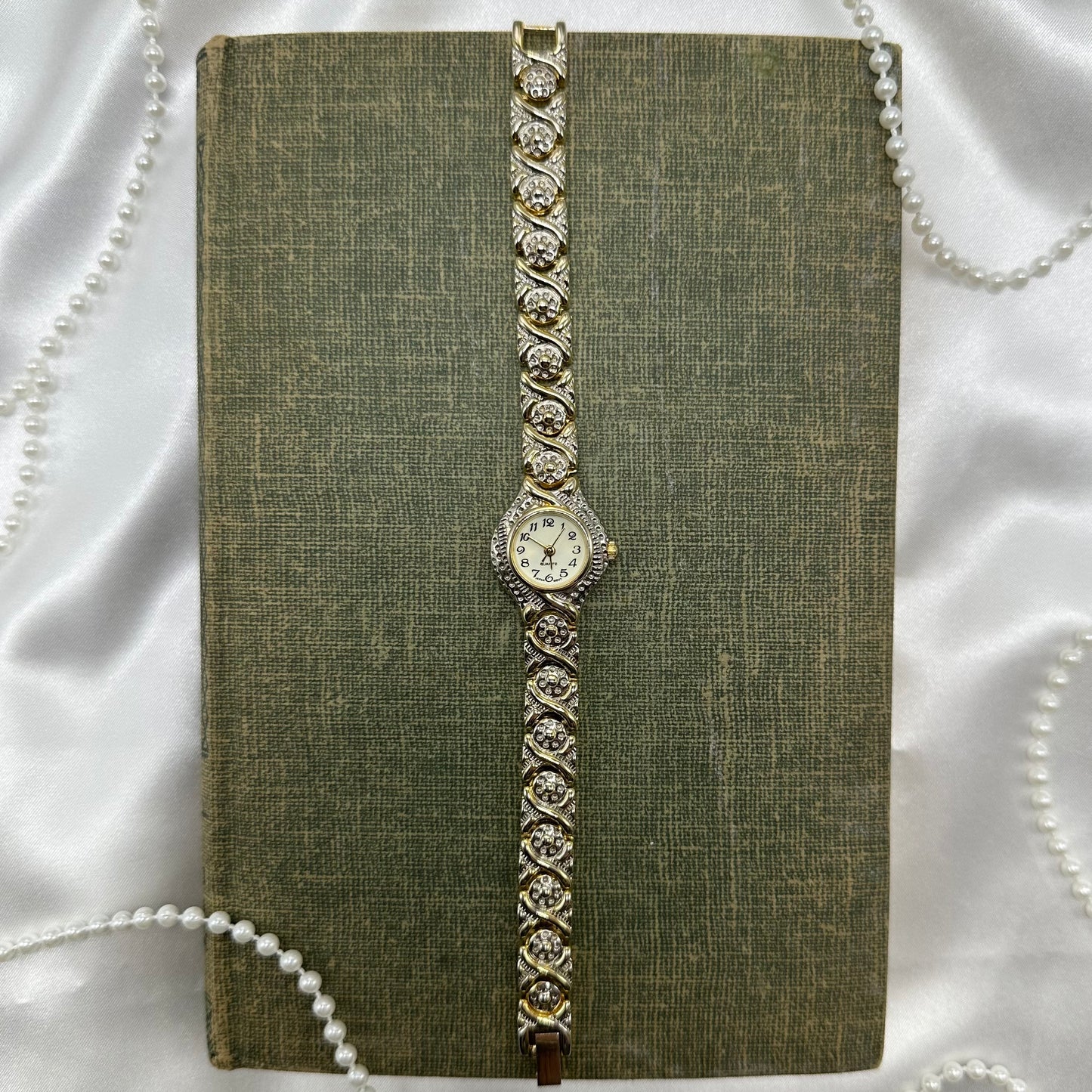 Vintage silver and gold tone estate watch