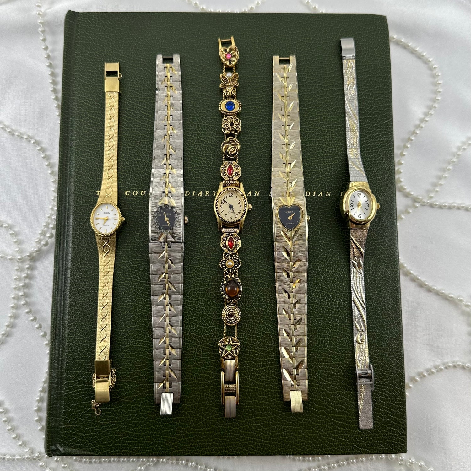 Rare Vintage Gold Avon Slider Charm Watch