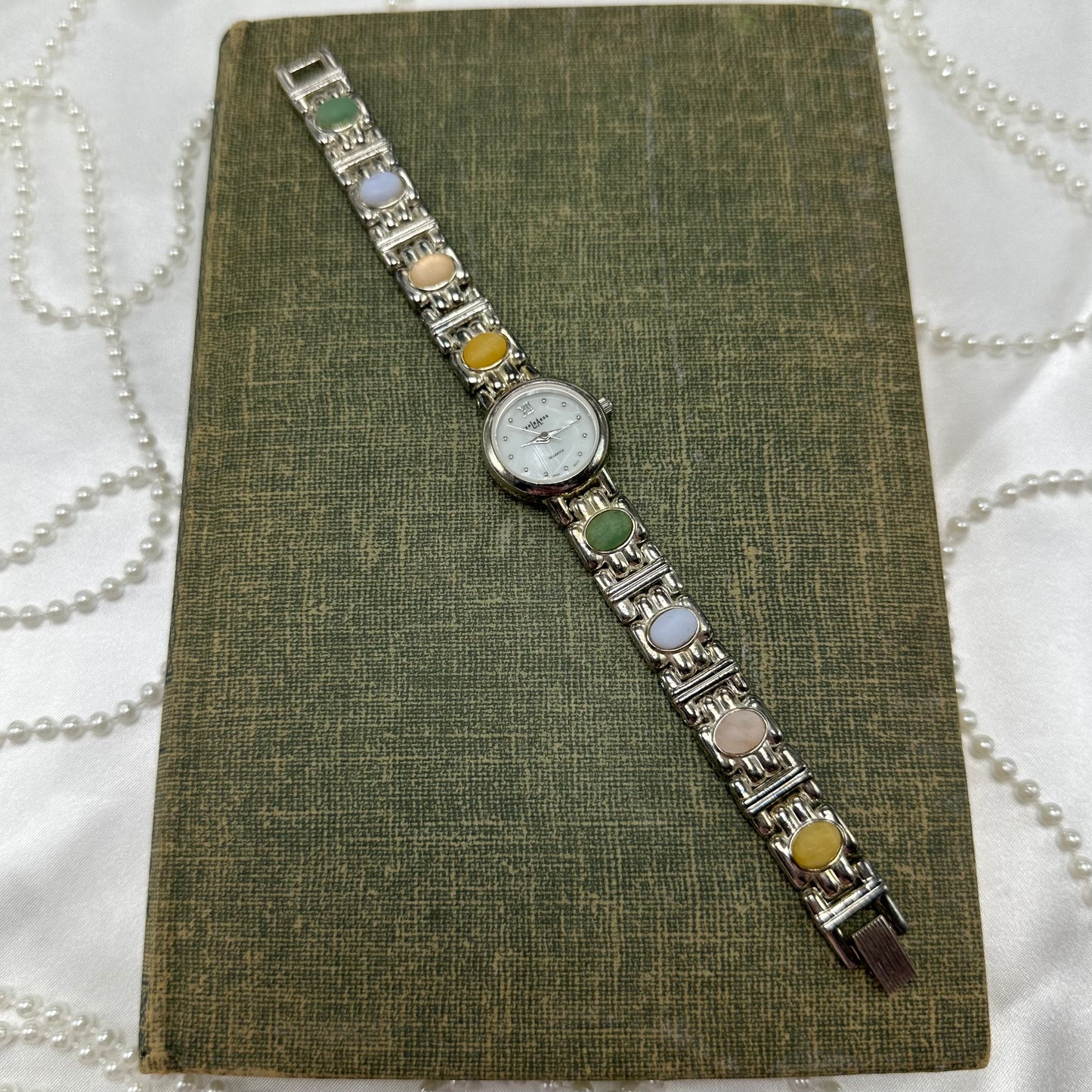 Silver Gemstone Watch