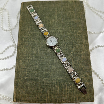 Silver Gemstone Watch