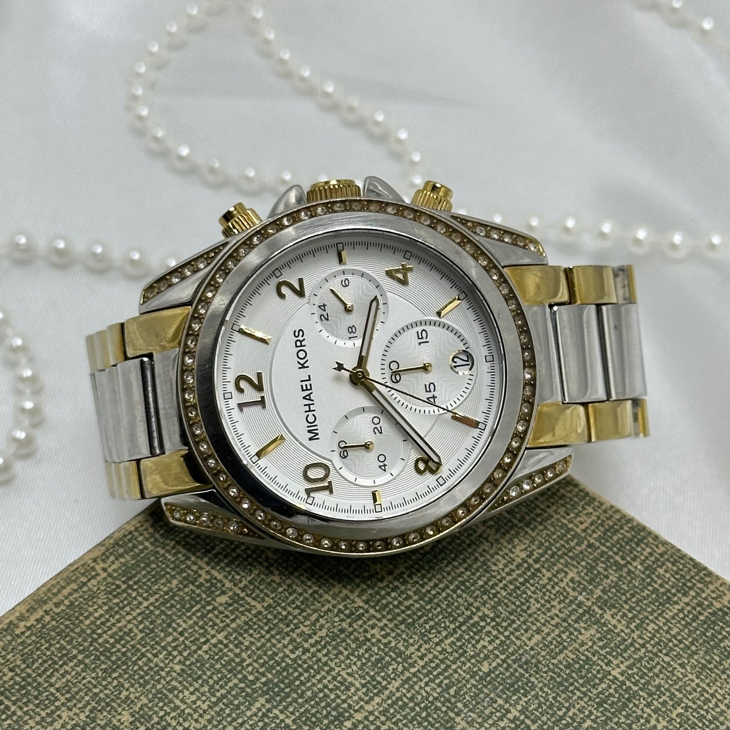 Two-Tone Michael Kors Tank Watch