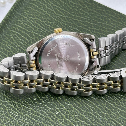 1990's Waltham Prestige Two-Tone Tank Watch with Champagne Dial