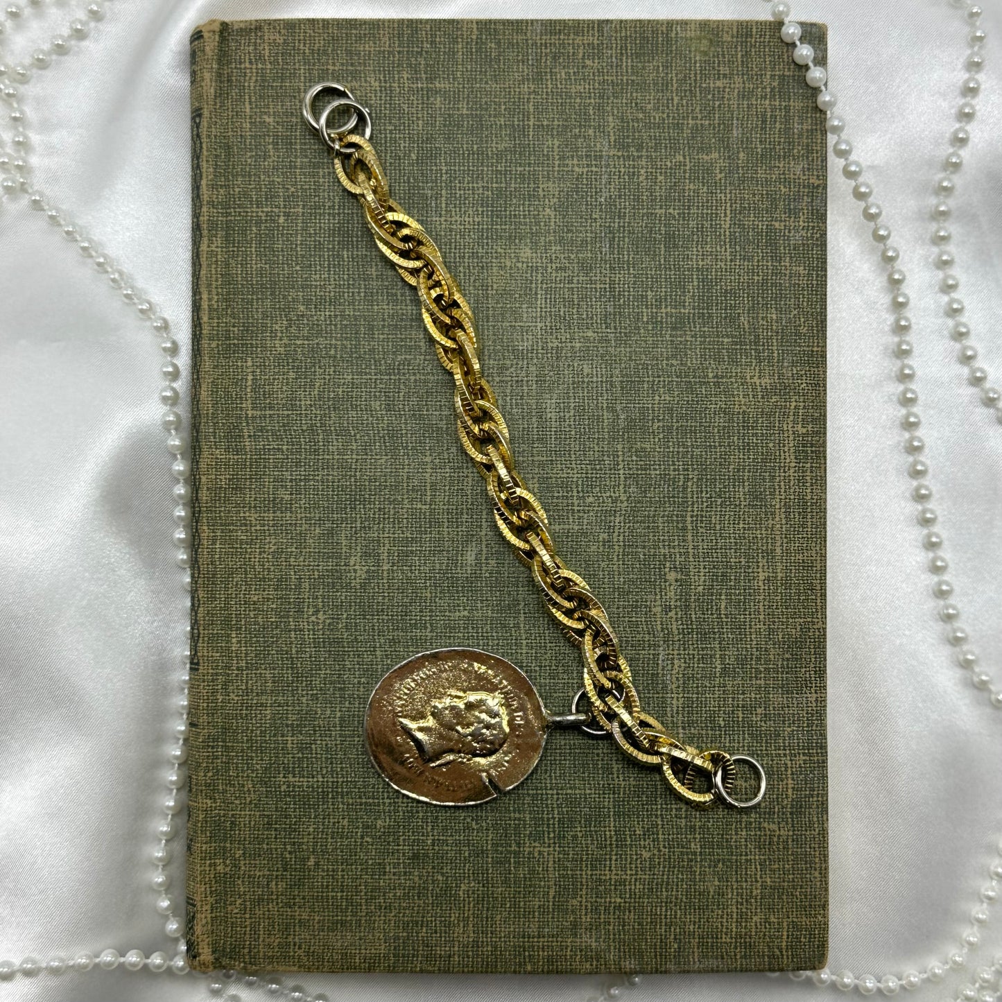 Vintage Gold Coin Bracelet