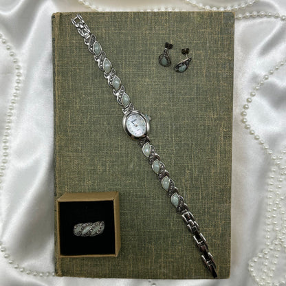 Jade Gruen Watch, Earring & Ring Set