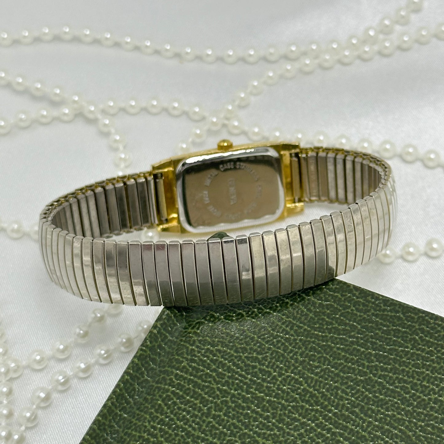 Gold Vintage Geneva Watch with Mother of Pearl Dial