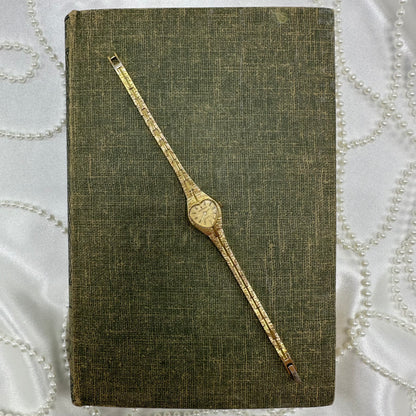 Dainty Gold Helbros Heart Watch