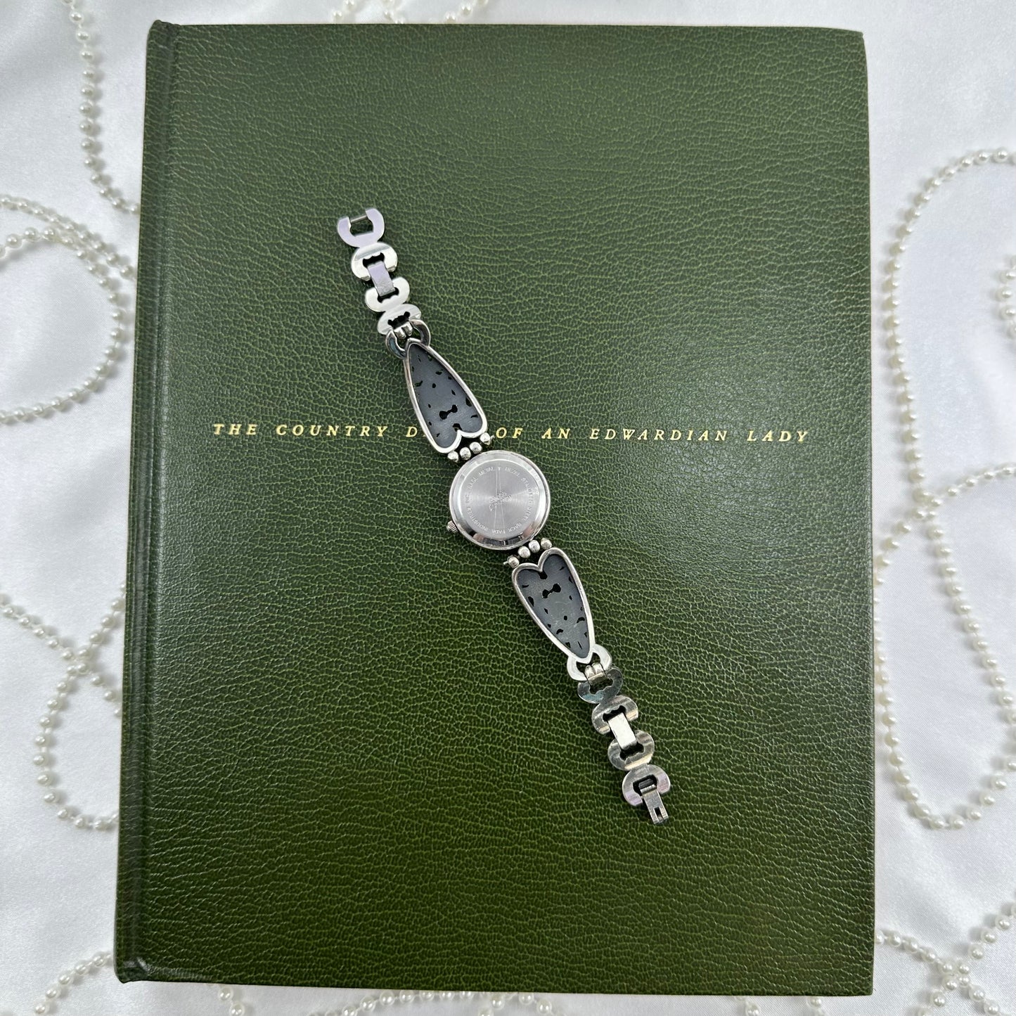 Silver Wrangler Watch with Mother of Pearl Dial and Filigree Band