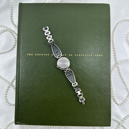 Silver Wrangler Watch with Mother of Pearl Dial and Filigree Band