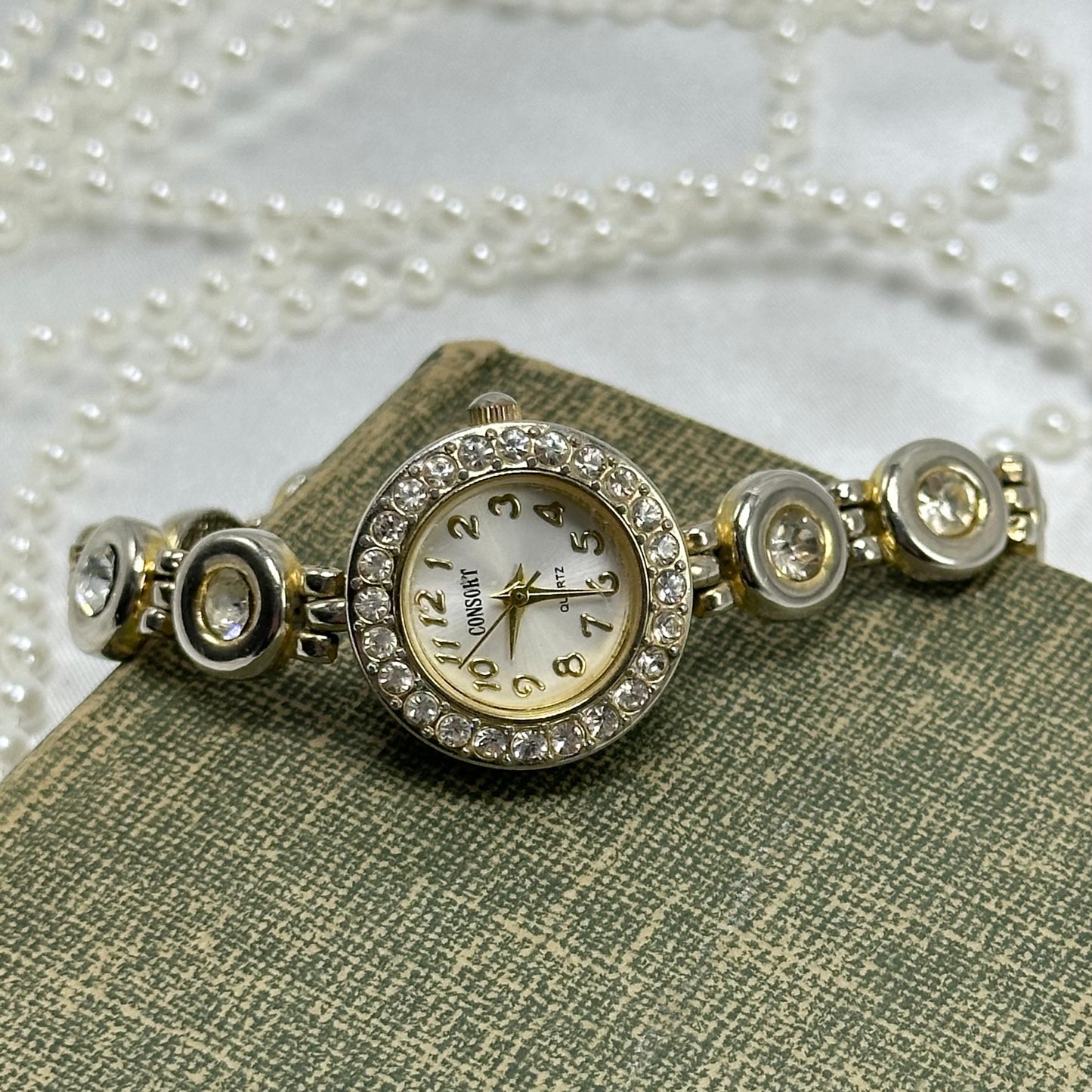 Gold Crystal Bracelet Watch