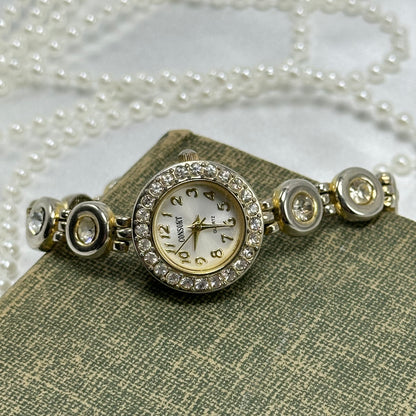 Gold Crystal Bracelet Watch