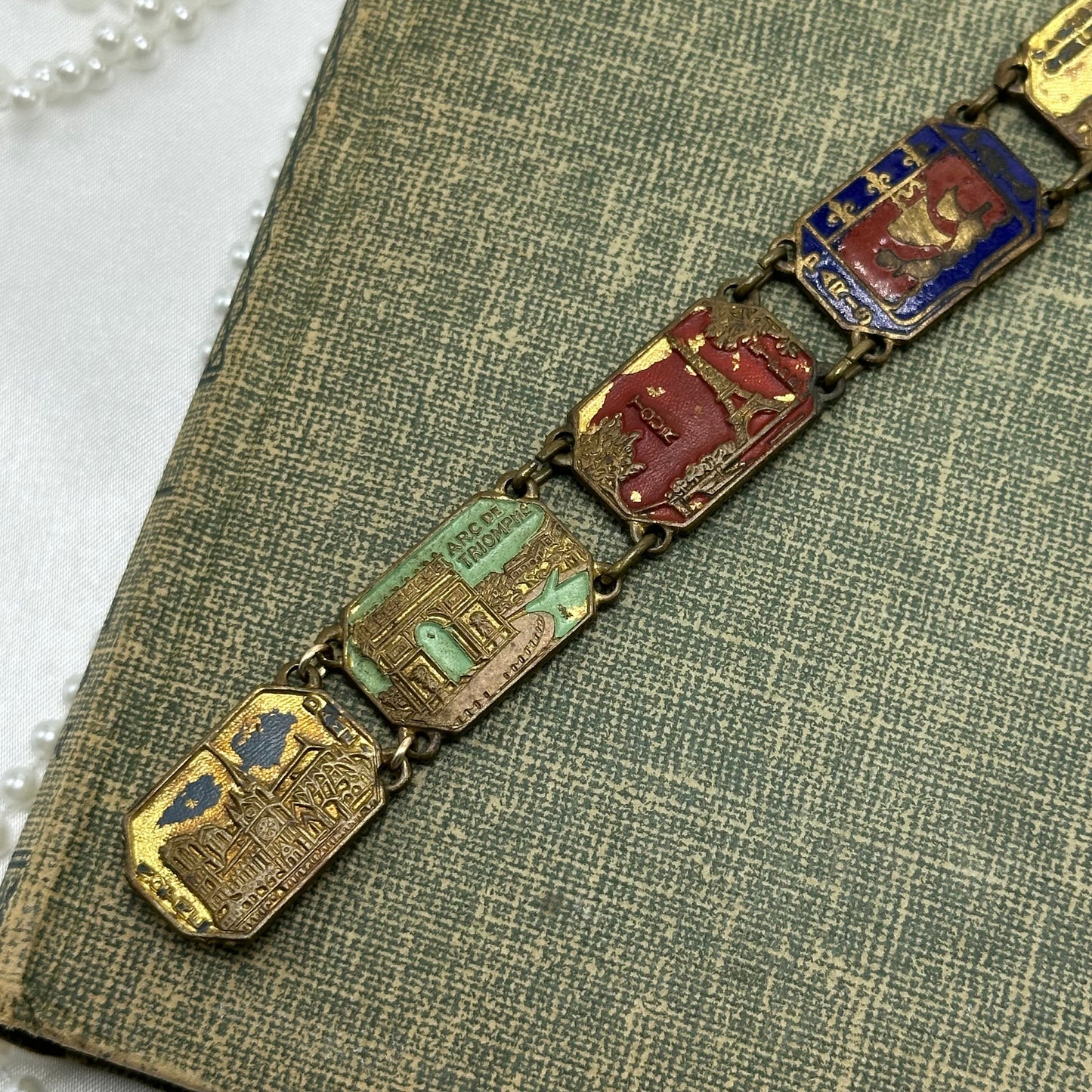 Antique Travel Tile Bracelet