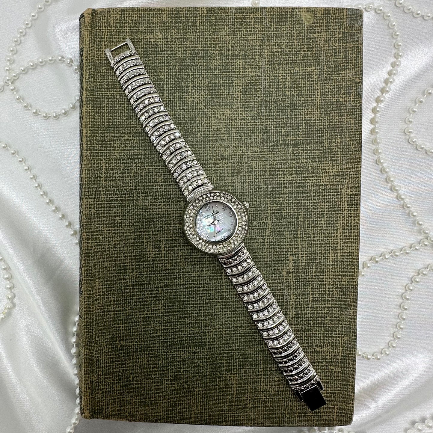 Diamanté Watch with Mother of Pearl Dial