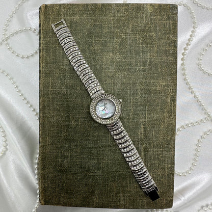 Diamanté Watch with Mother of Pearl Dial