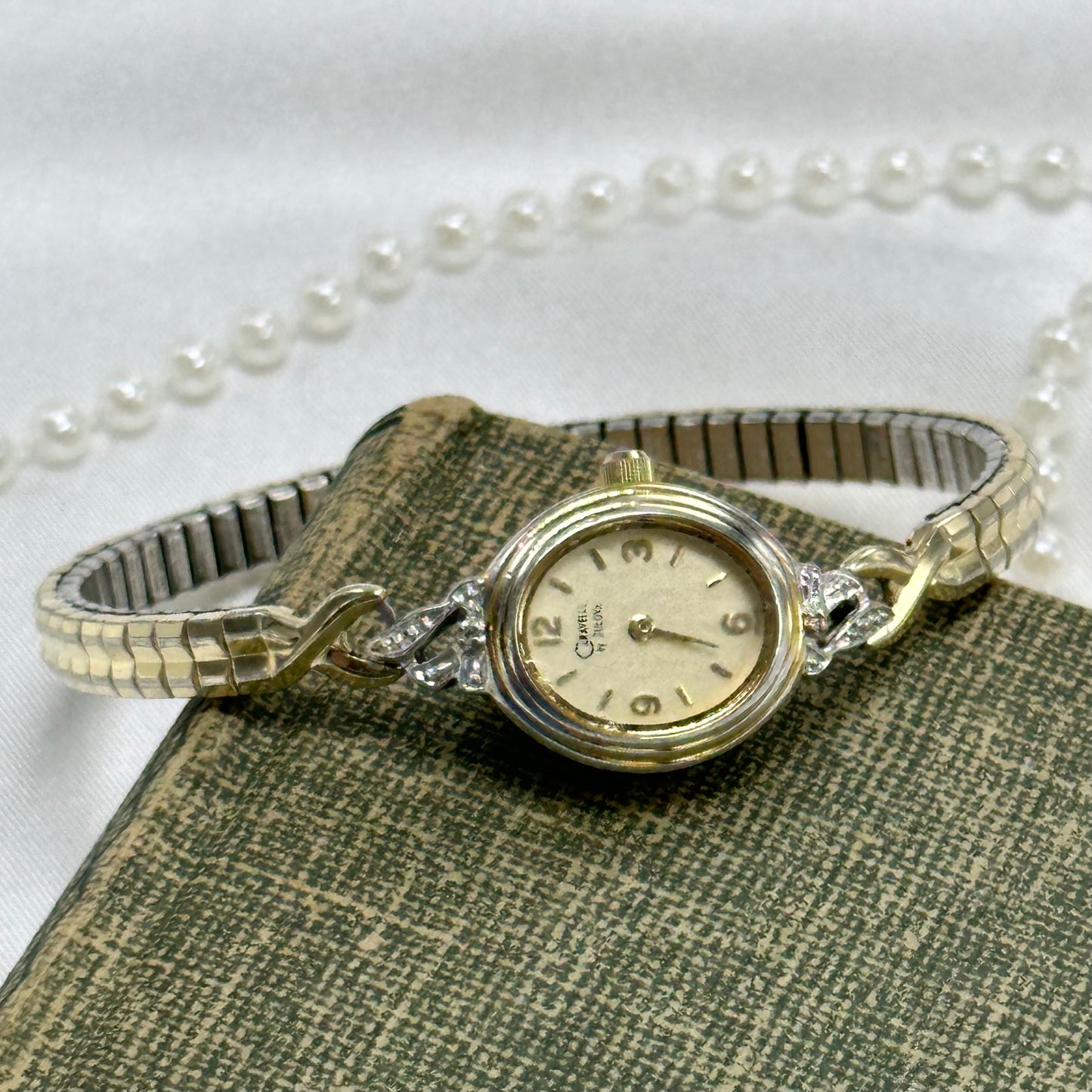 Dainty Gold Diamanté Caravelle Watch