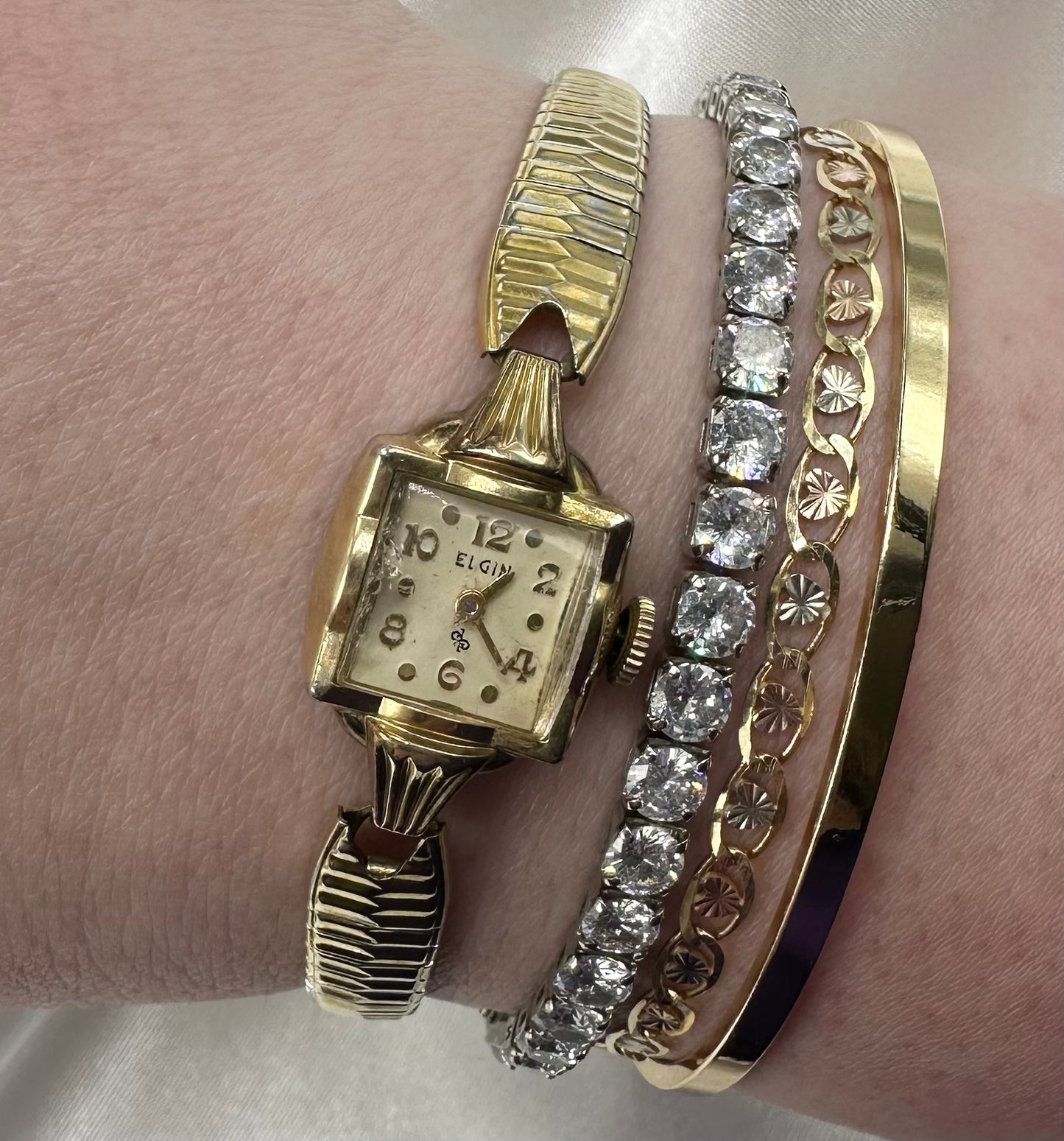 10K RGP Gold 1950's Elgin Wind-Up Watch