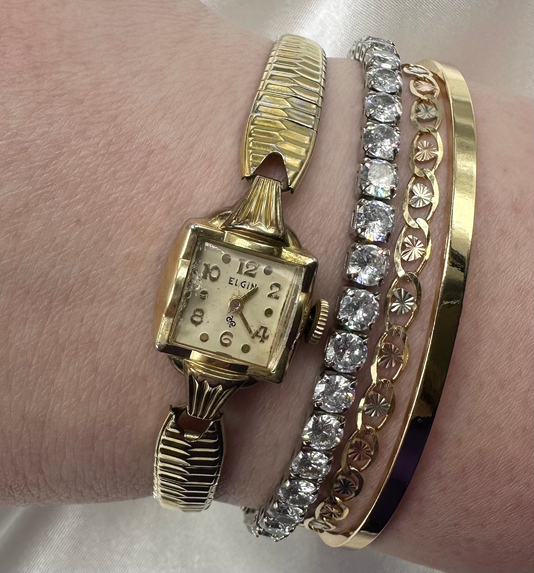 10K RGP Gold 1950's Elgin Wind-Up Watch