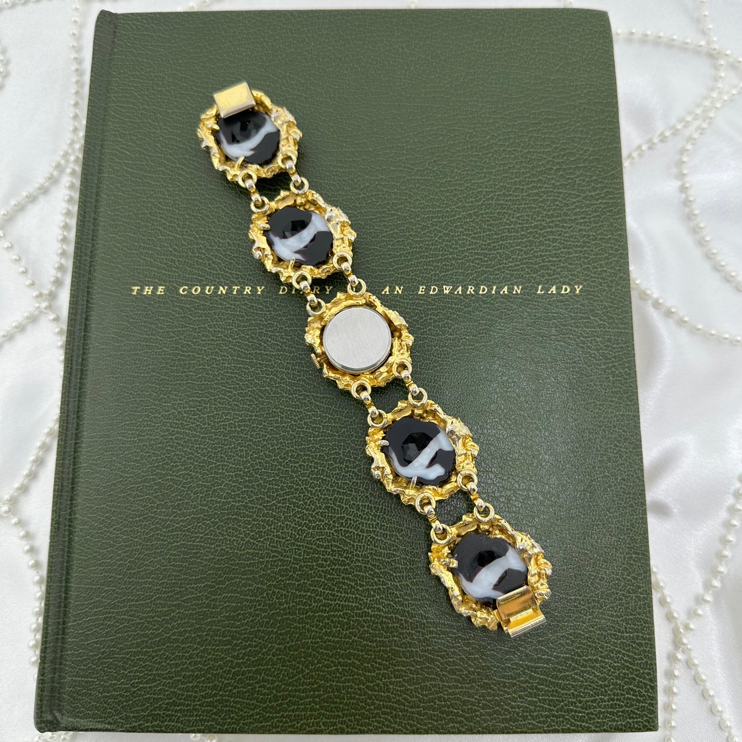Gold Nugget Watch with Amethyst Gemstone Band