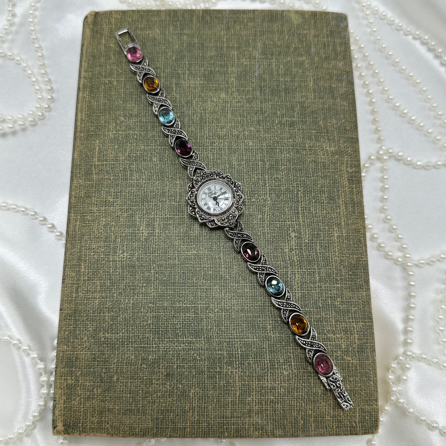 Silver Gemstone Fabergé Watch