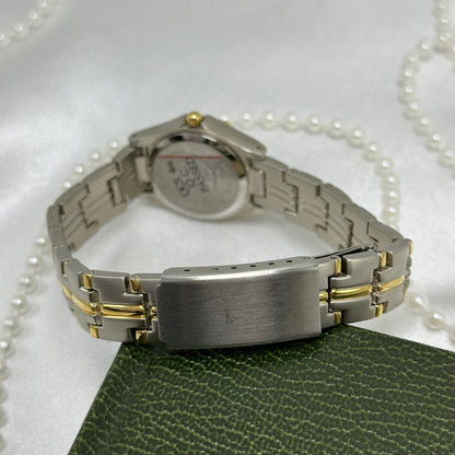 Vanity Fair Two-Tone Tank Watch with Date Display