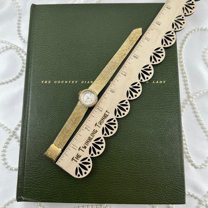 Diamanté Wind-Up 17 Jewels Round Dial Watch