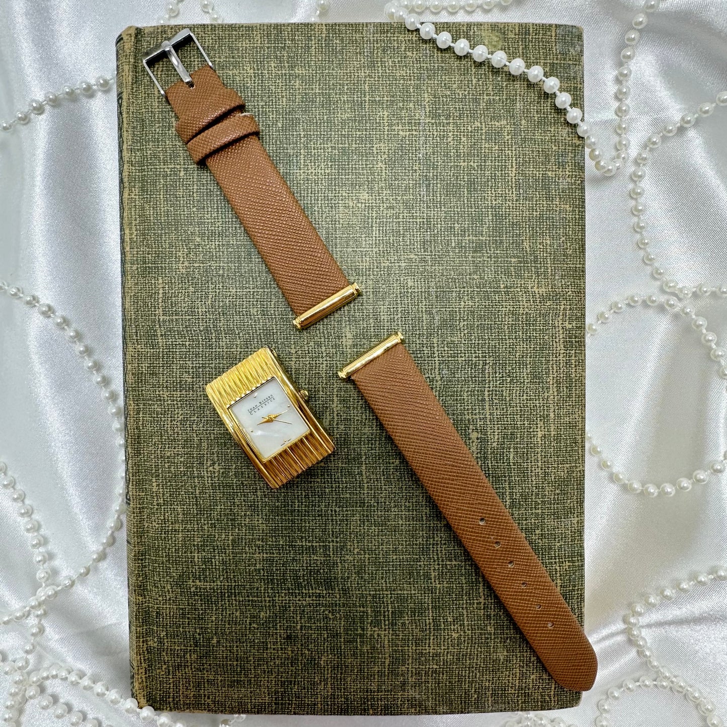 Vintage Gold Joan Rivers Classics Watch with Brown Band