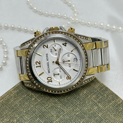 Two-Tone Michael Kors Tank Watch