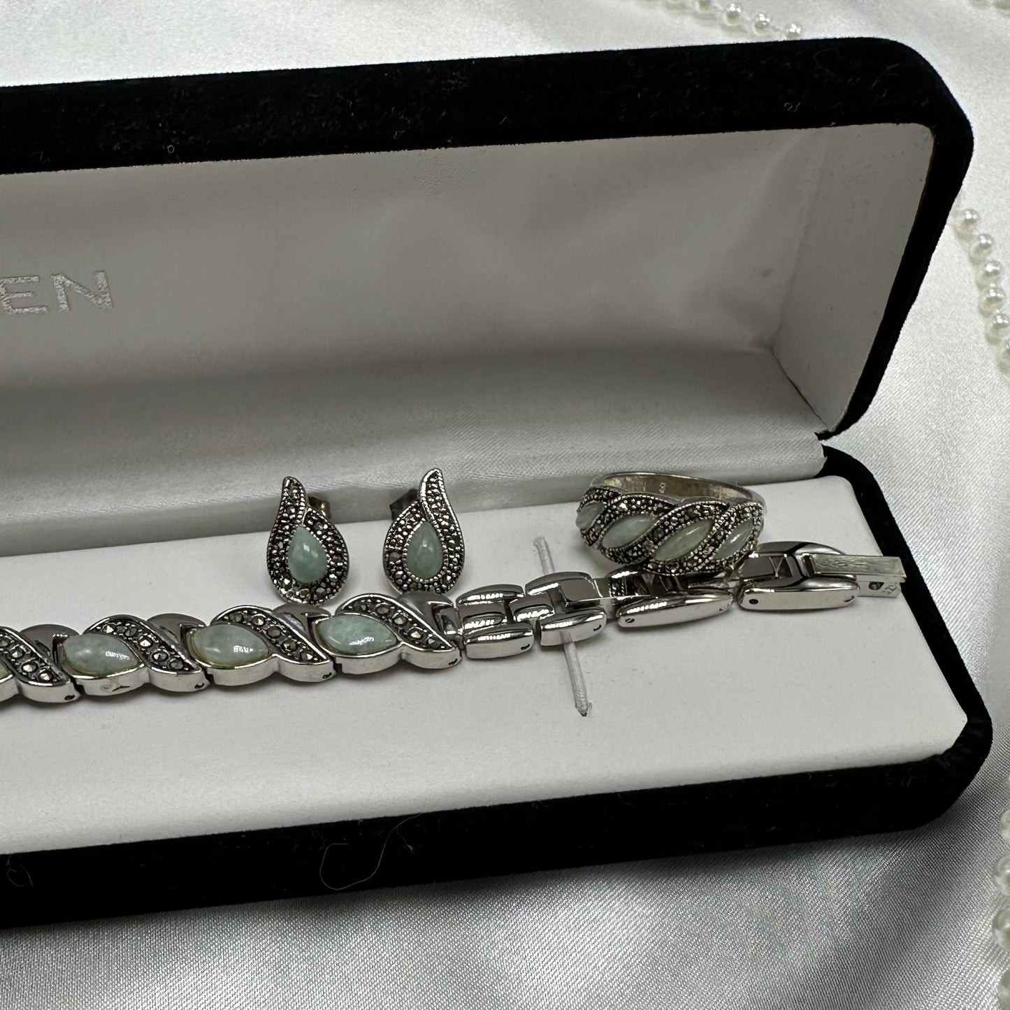 Jade Gruen Watch, Earring & Ring Set
