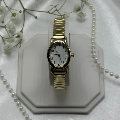 Classic Gold Oval Dial Watch