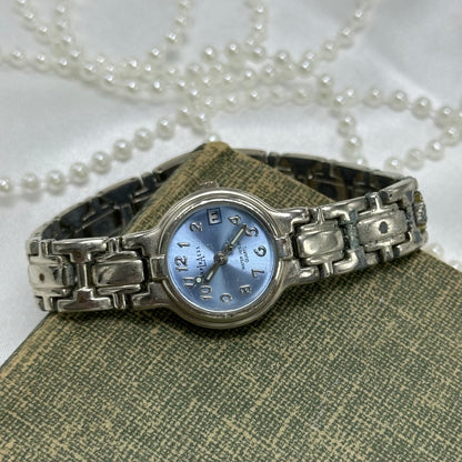 Silver LA Express Watch with Light Blue Dial