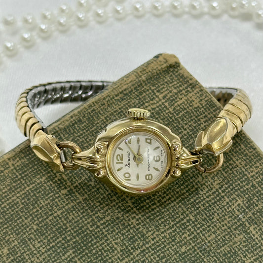 1950's Dainty Gold Wind-Up Bercona Cocktail Watch