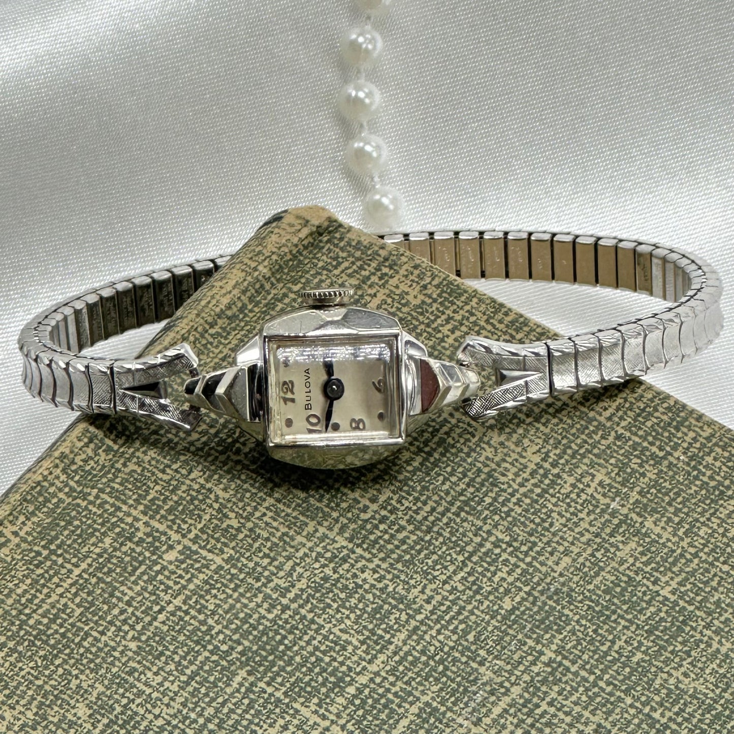 1957 10k RGP Blue Hand Bulova Wind-Up Watch