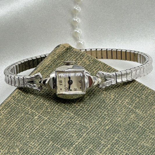 1957 10k RGP Blue Hand Bulova Wind-Up Watch