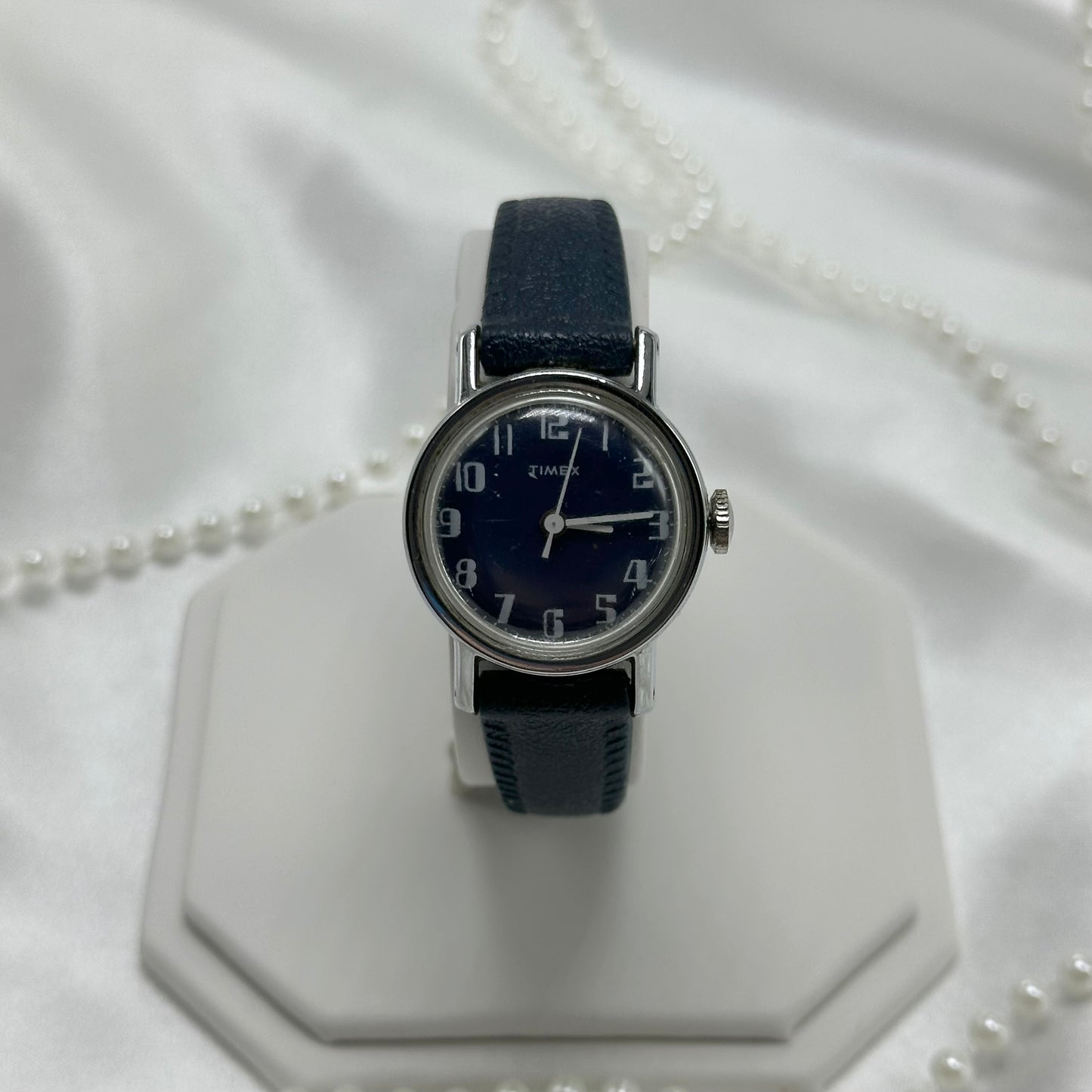 1970's Dark Blue Timex Wind-Up Watch