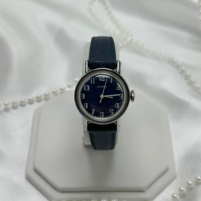 1970's Dark Blue Timex Wind-Up Watch