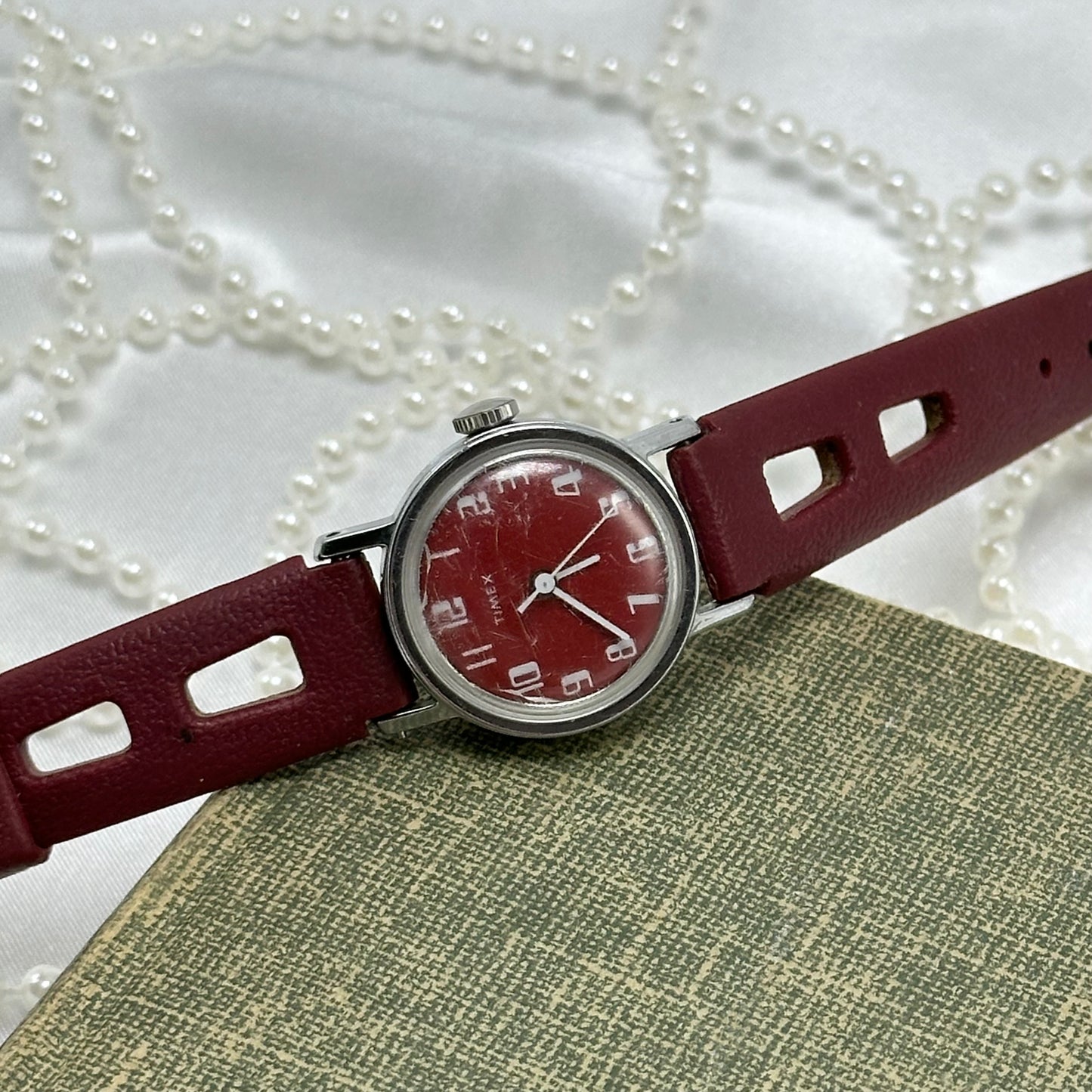 1970's Red Timex Wind-Up Watch