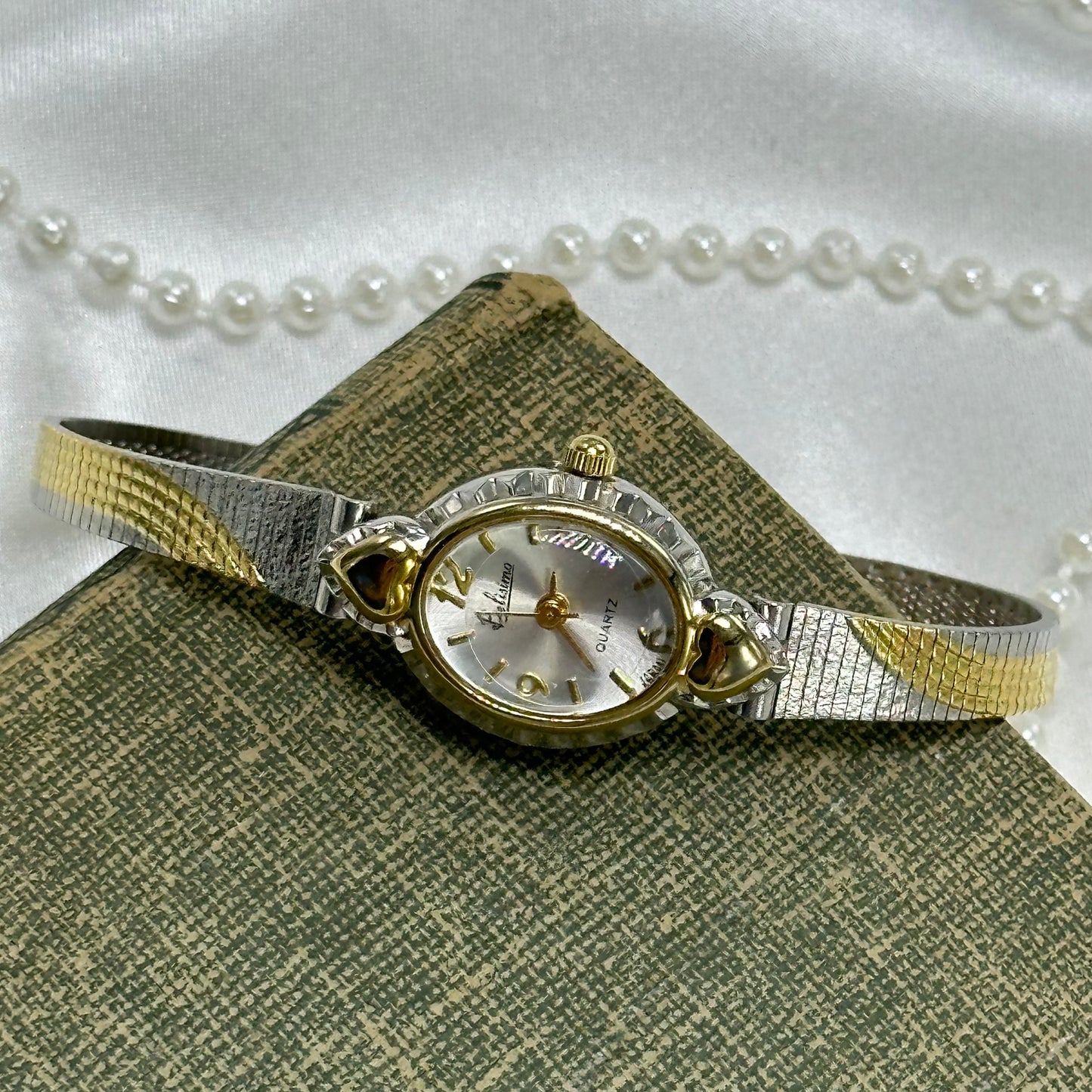 Two-Tone Bubble Dial Belisimo Heart Watch