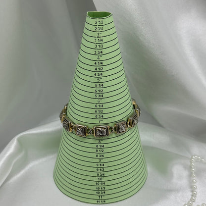 Two-Tone Geometric Bracelet with Magnetic Clasp