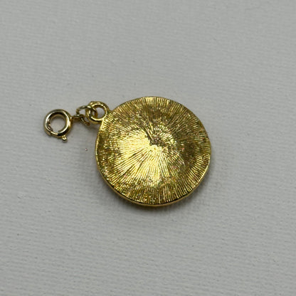Vintage Gold Love Birds Charm