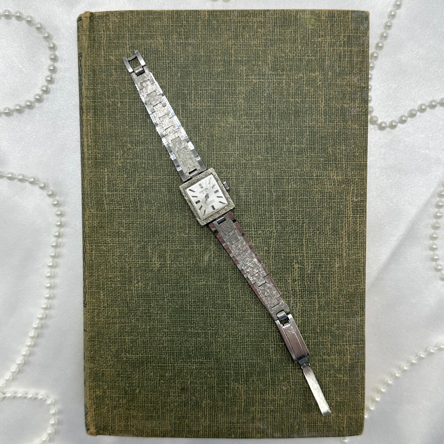 Vintage Wind-Up Silver Square Dial Watch
