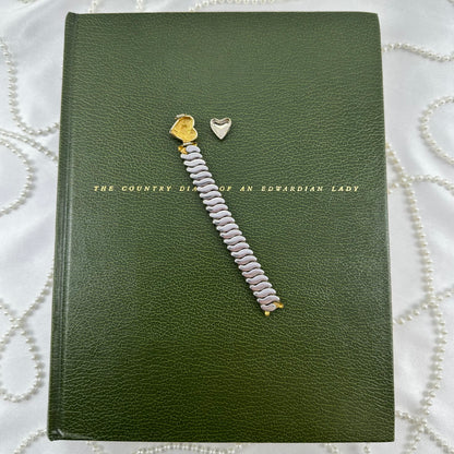 1940's Vintage Gold Sweetheart Bracelet with Hidden Heart Compartment