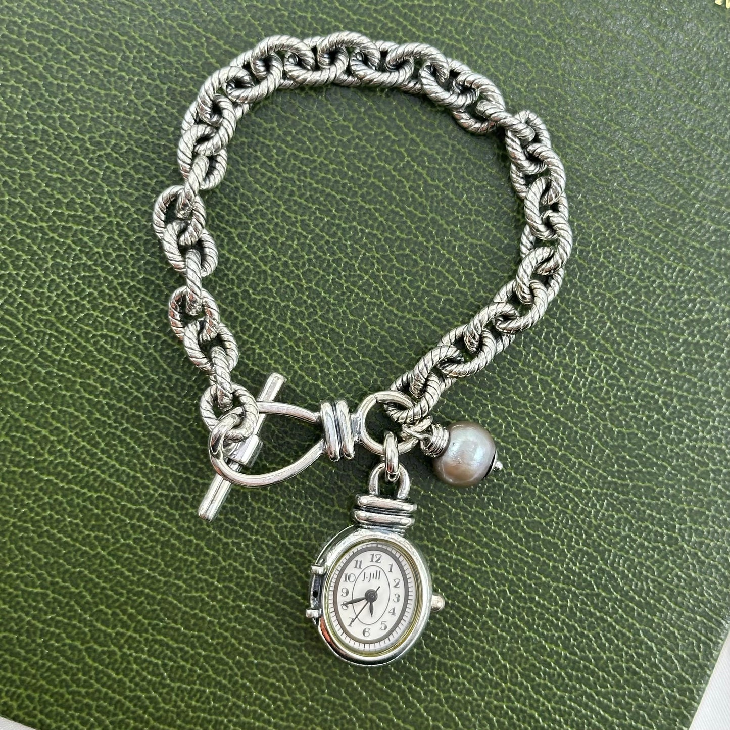 Silver J Jill Charm Bracelet Watch