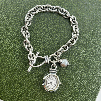Silver J Jill Charm Bracelet Watch
