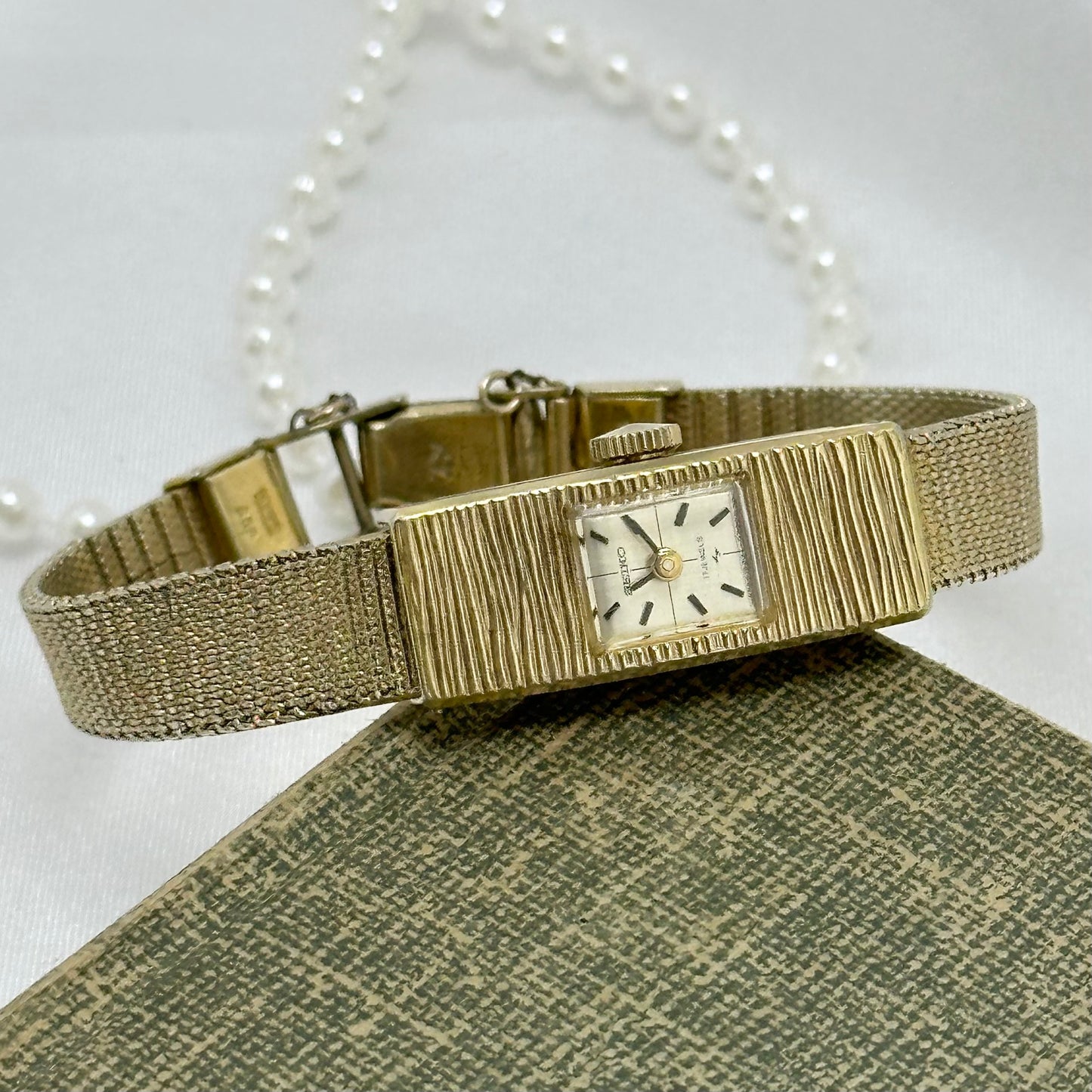 Slender Gold Vintage Seiko Wind-Up Watch