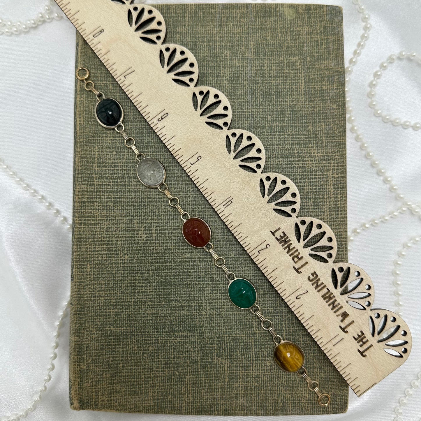 Vintage Silver Scarab Bracelet