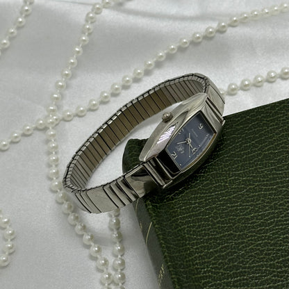 Silver LA Express Watch with Light Blue Dial